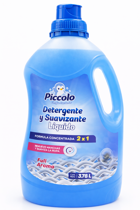 Detergente y Suavizante Líquido 2 en 1: Full Aroma Galón